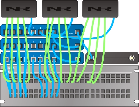 A typical installtion of 12 monitored devices for connection to Tempurity 